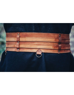 Sterke Viking-type riem model Sif, cognac bruin 2