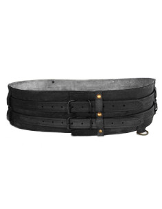 Robuuste Viking-type riem model Sif, zwart