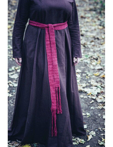 Lange middeleeuwse rode katoenen riem