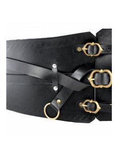 Middeleeuws riem type Corset model Audrey, zwarte kleur 2