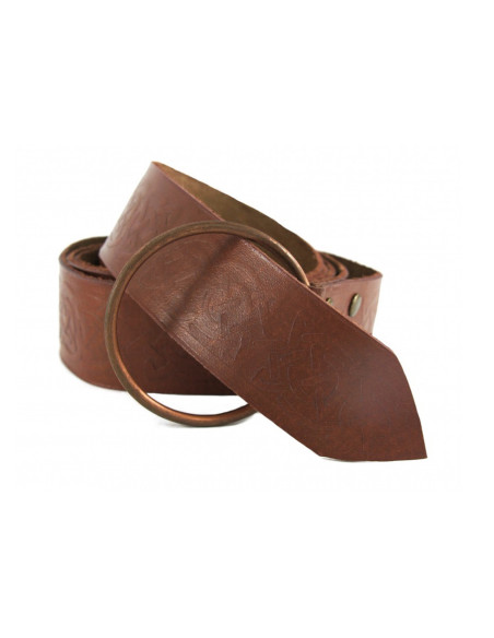 Leren riem met Keltische print,...