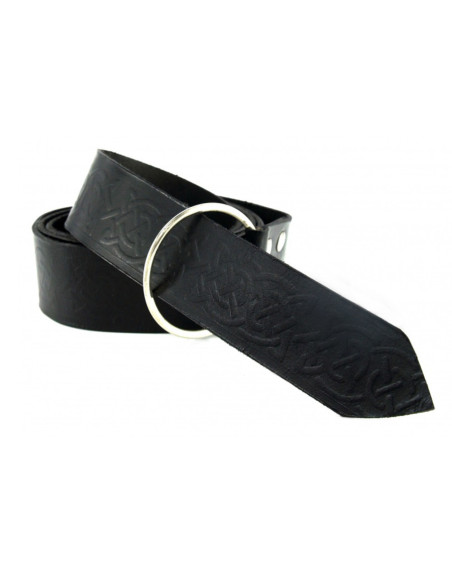 Leren riem met Keltische print,...