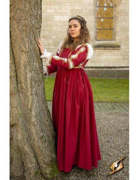 Vestido Medieval Lucrecia Rojo emperador