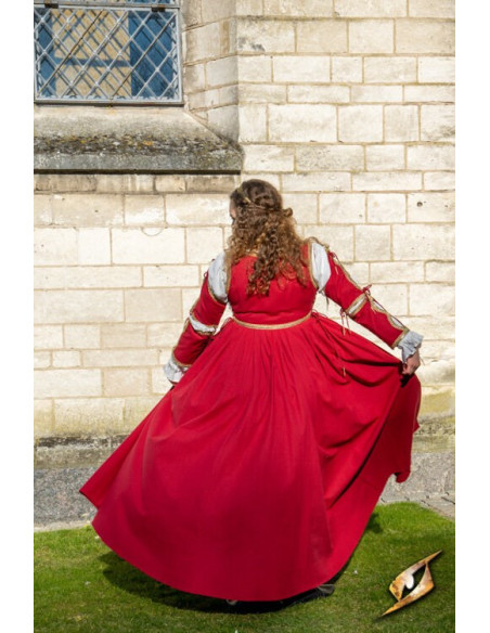 Vestido Medieval Lucrecia Rojo emperador