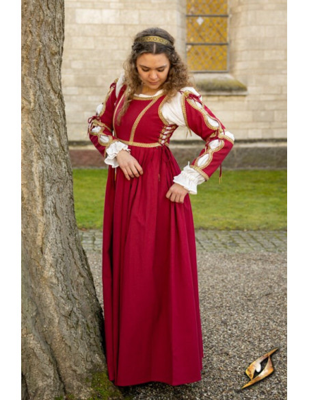 Vestido Medieval Lucrecia Rojo emperador
