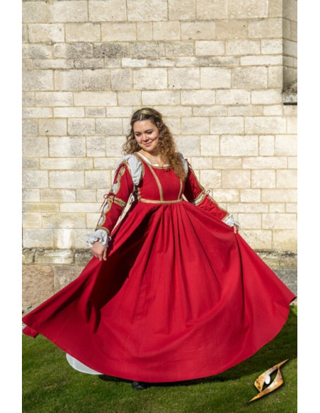 Vestido Medieval Lucrecia Rojo emperador