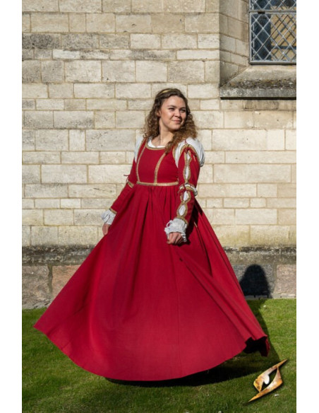 Vestido Medieval Lucrecia Rojo emperador