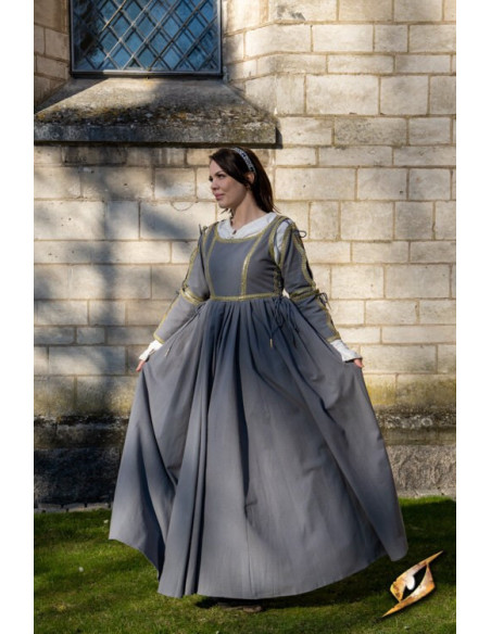 Vestido Medieval Lucrecia Gris Tormenta