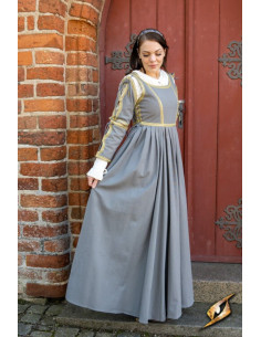 Mittelalterkleid Lucrecia Sturmgrau 2