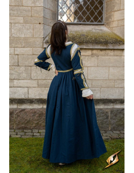Vestido Medieval Lucrecia Azul...