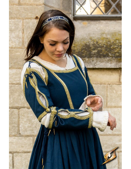 Vestido Medieval Lucrecia Azul...