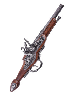 Pistola inglesa recta de chispa, segunda mitad del siglo...