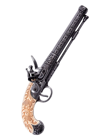 Pistola Belga, Lieja, de pedernal,...