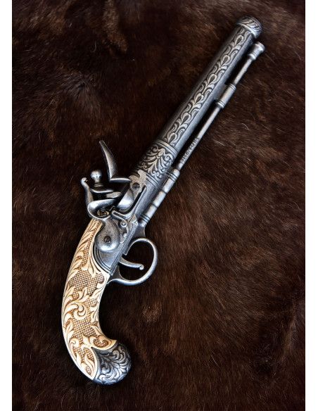 Pistola Belga, Lieja, de pedernal,...