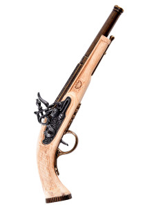 Engelsk flintlåspistol, Hadley, elfenbensfarvet, årgang 1760