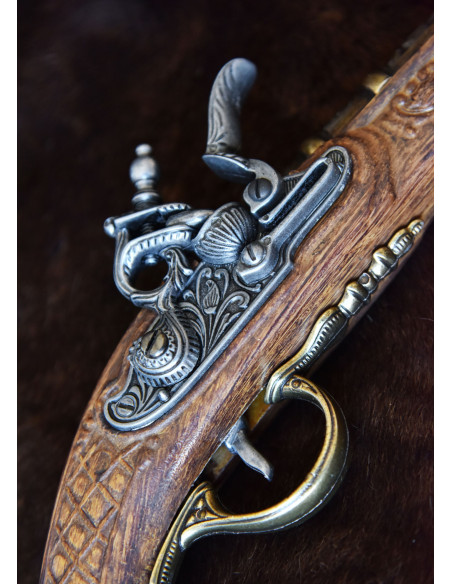 Sæt med 2 messingbelagte Espingoles...