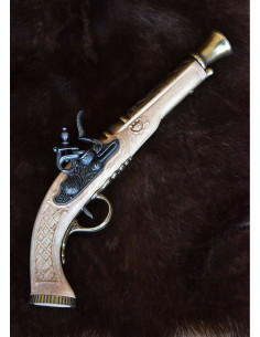 Espingole duelpistol, elfenben finish, 1700-tallet 2