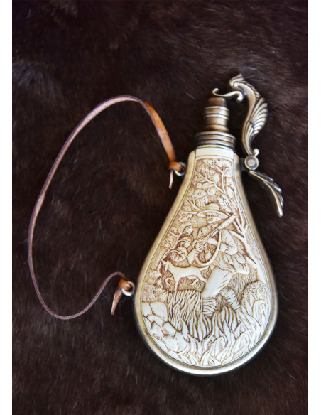 Ivoren kruitdoos voor vuursteenwapens