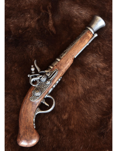 Pistola de Flintlock Pirata, tipo trabuco, siglo XVIII