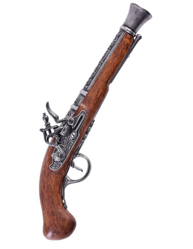 Piraten vuursteenpistool, type donderbus, 18e eeuw
