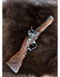Pistola de chispa tipo Trabuco Dragón, S. XVIII 2