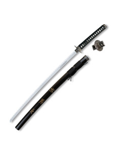 Tole10 schwarzes Katana mit Tischständer, Klinge 71 cm.