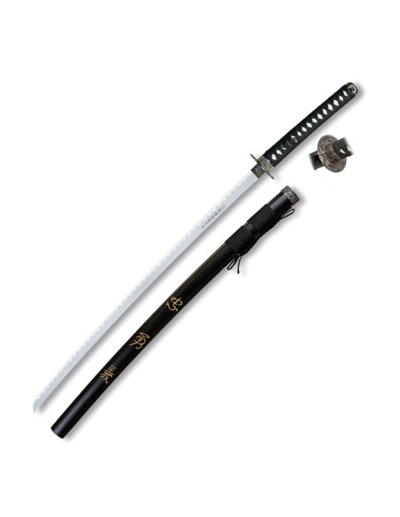 Katana negra Tole10 con soporte de...