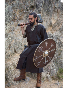 Viking tuniek korte mouw Richard, donkerbruin
