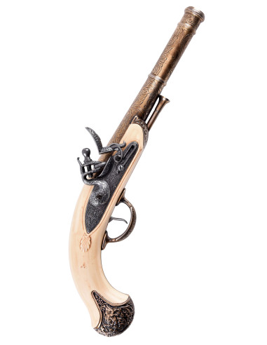 Engelsk flintlås pistol Lucknow, S. ⚔️ Tienda Medieval
