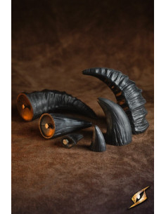 Set van 6 monteerbare demonenhoorns, ongeverfde afwerking