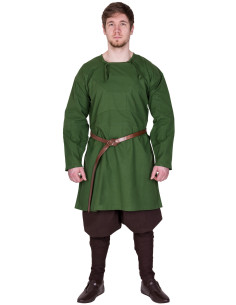 Langärmelige Wikinger-Tunika Modell Viborg, grün