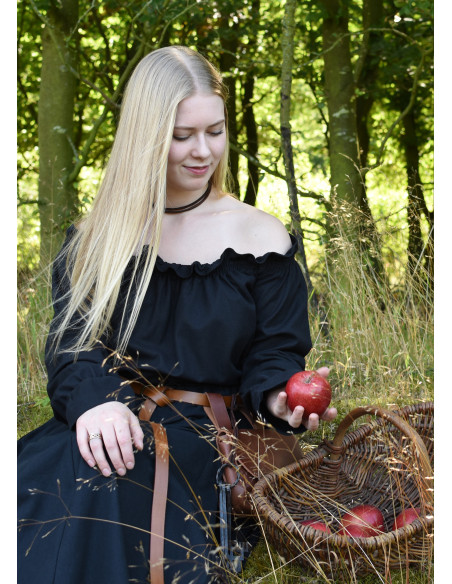 Lange wijd uitgesneden middeleeuwse...