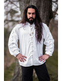 Camisa medieval con lazos modelo Gustavo, color blanco