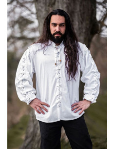 Middeleeuws overhemd met stropdassen Model Gustavo, kleur...