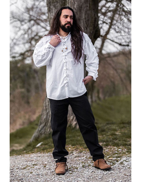 Middelalderskjorte med bindebånd...