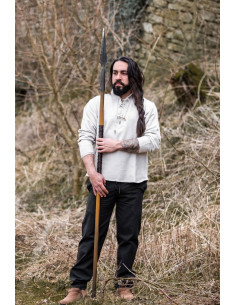 Camisa medieval gruesa cordones, gris 2