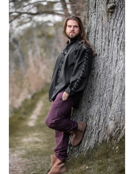 Camisa medieval con lazos modelo...