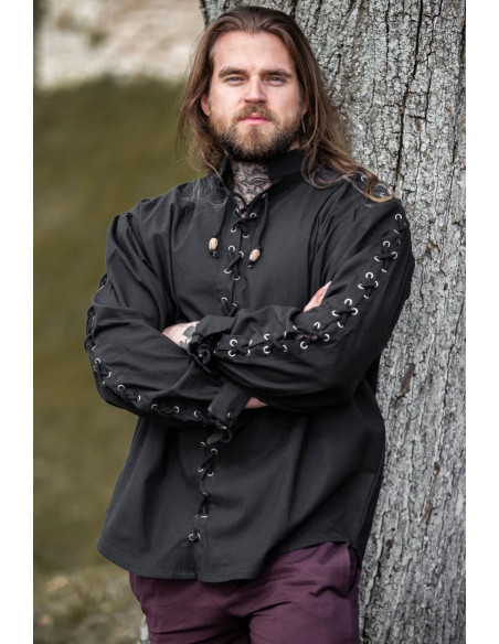 Middelalderskjorte med bindebånd...