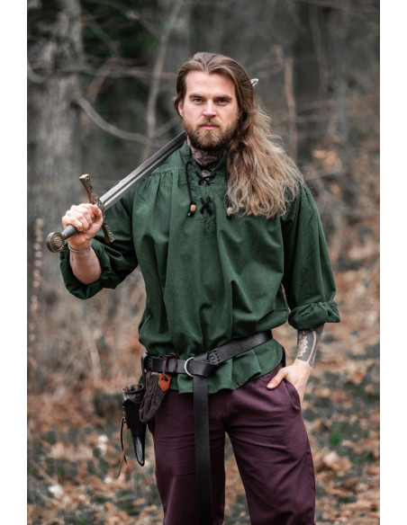 Camisa medieval con lazos modelo... Camisa medieval con lazos modelo...