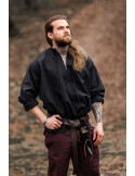 Camisa medieval modelo Batrholomeus, color negro
