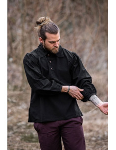Camisa medieval modelo Ferdinand, color negro