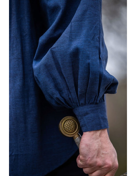 Mittelalterhemd Modell Leopold, blaue...