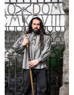 Camisa medieval modelo Leopold, color gris