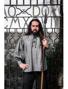Camisa medieval modelo Leopold, color gris 2