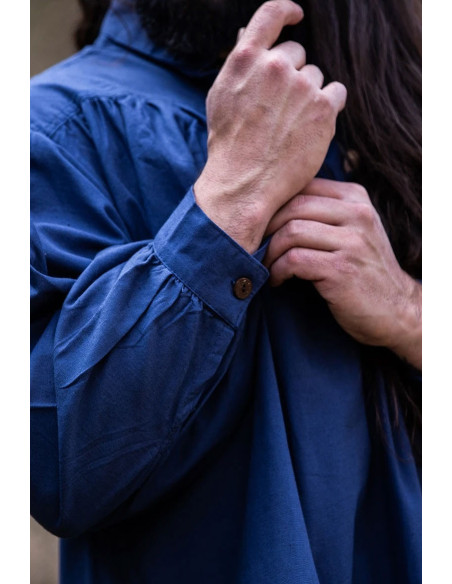 Friedrich blå middelalderskjorte med... Friedrich blå middelalderskjorte med...