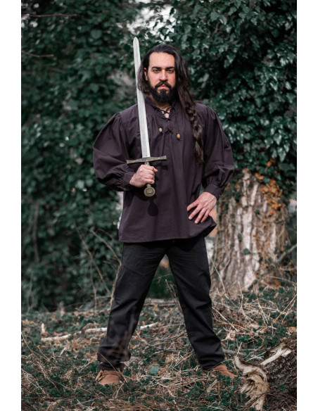 Camisa medieval Friedrich marrón... Camisa medieval Friedrich marrón...
