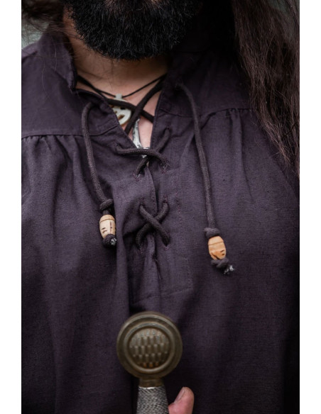 Camisa medieval Friedrich marrón... Camisa medieval Friedrich marrón...
