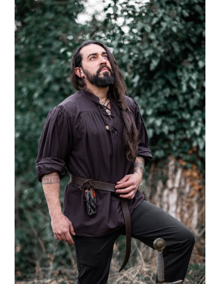 Camisa medieval Friedrich marrón... Camisa medieval Friedrich marrón...