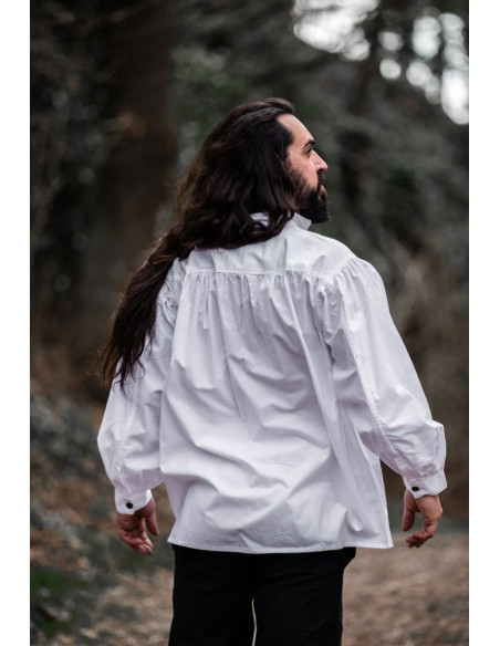 Camisa medieval Friedrich blanca con...