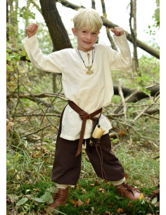 Pantalones marrones anchos de niño, Thore 2